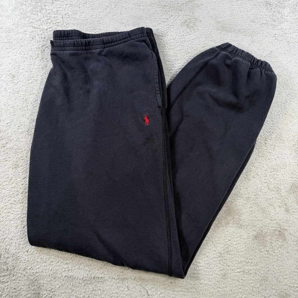 Vintage Polo Ralph Lauren Sweatpants Mens Medium Navy Fleece Pony Joggers